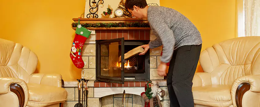 Rusted Metal Fireplace Restoration in Avon, Ohio